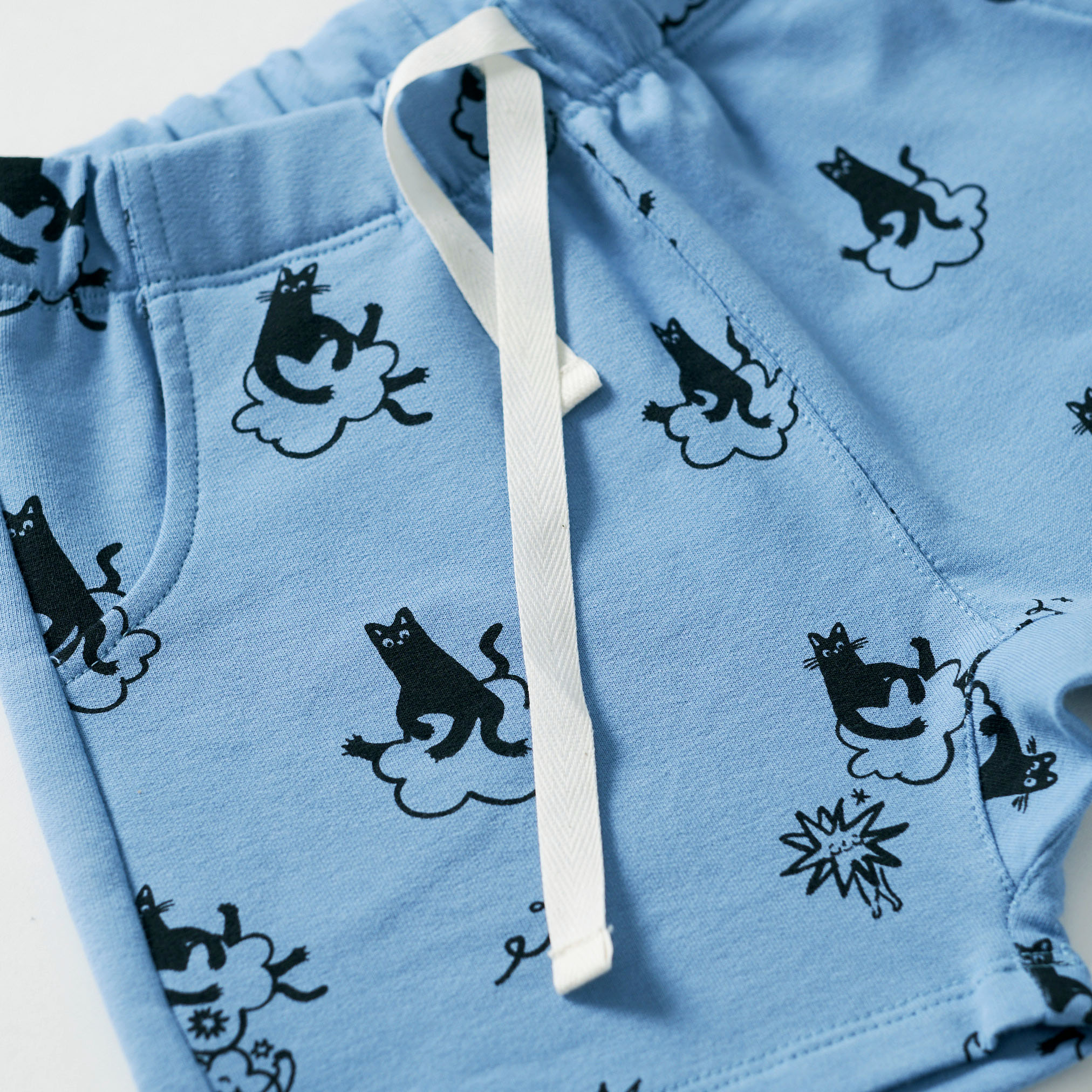 Cats Shorts - Blue