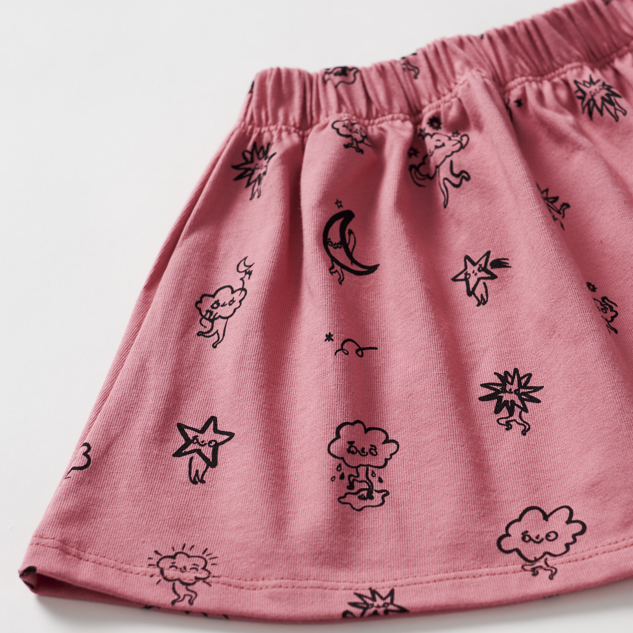 Clouds Skirt - Pink