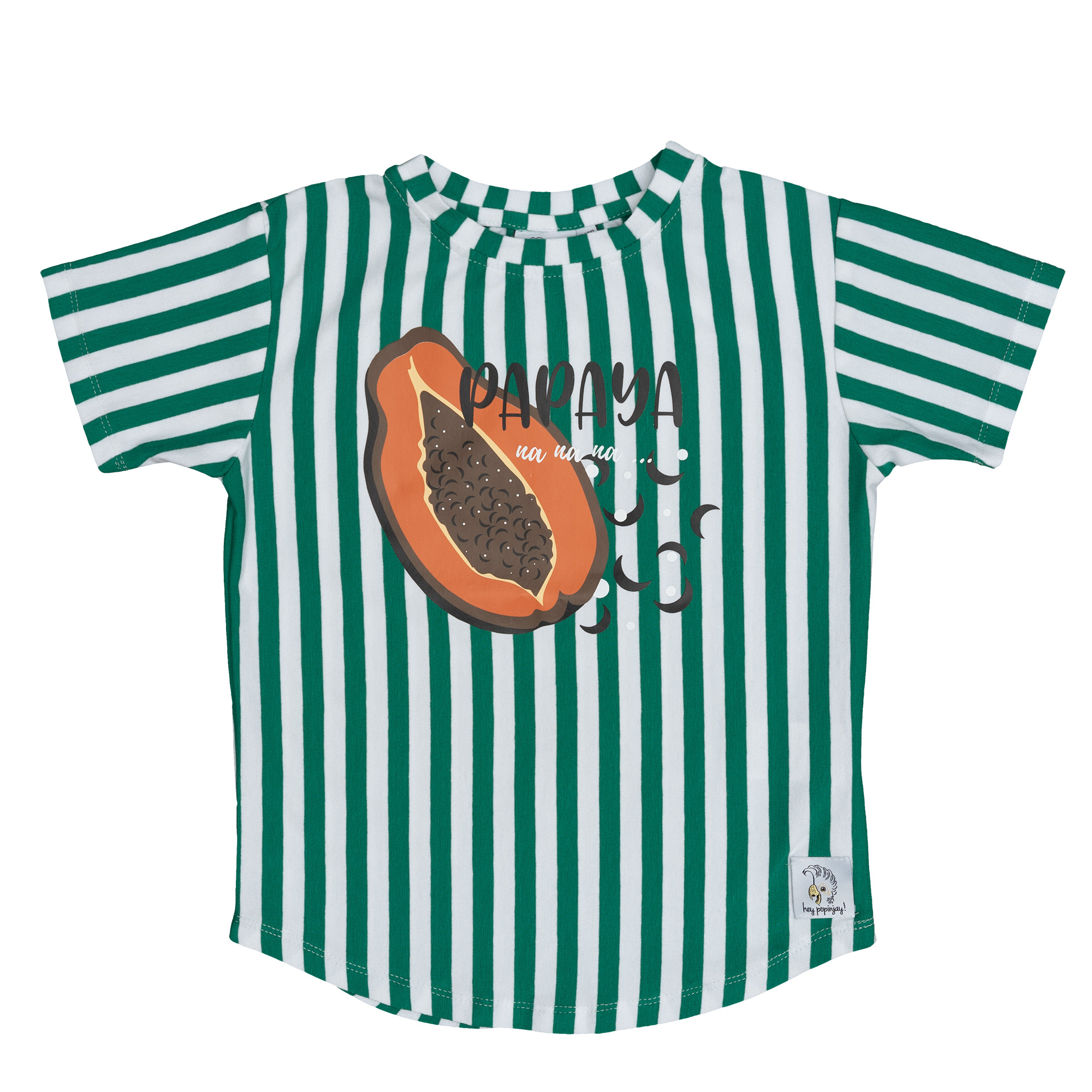 T-shirt Green Stripes Papaya