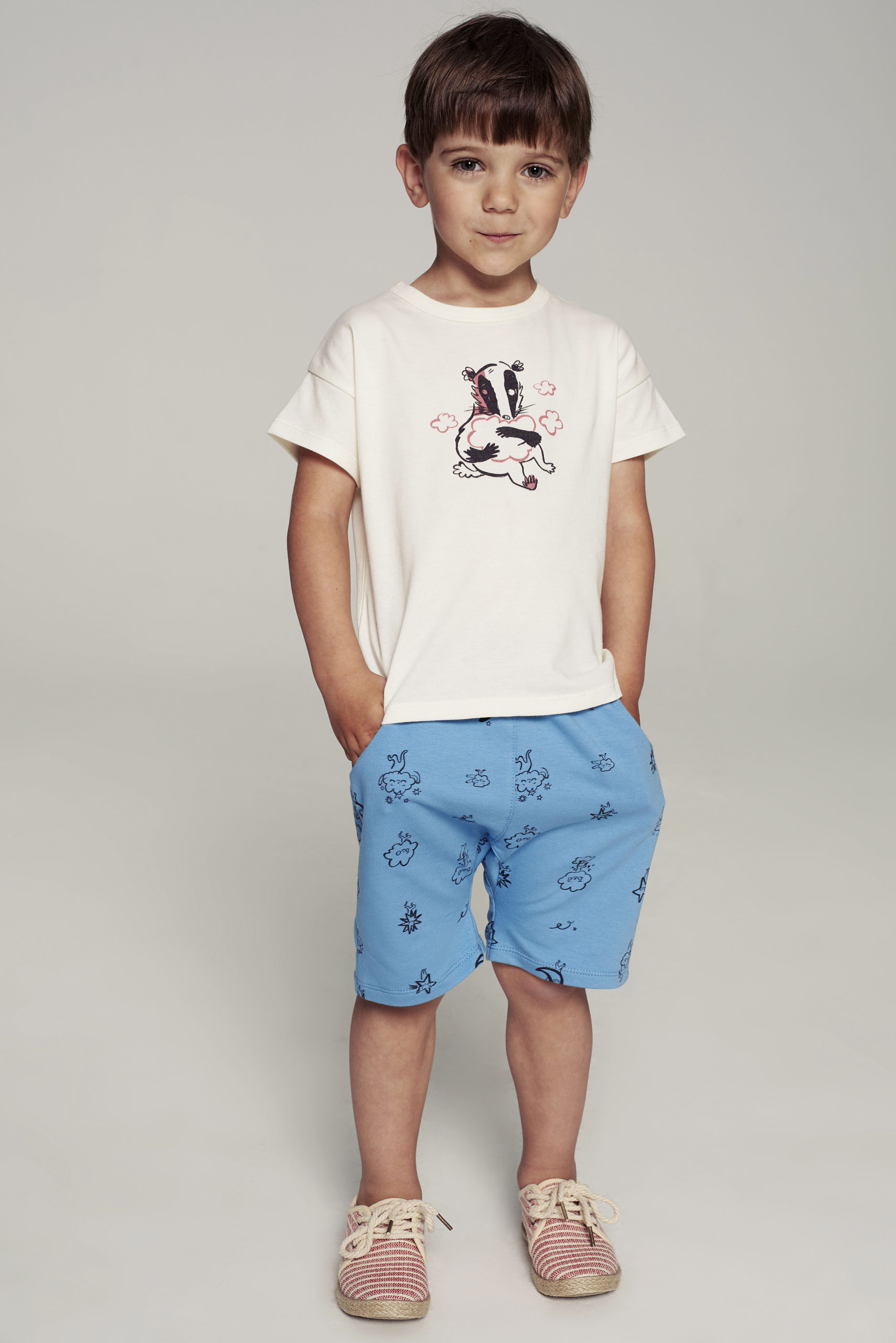 Clouds Shorts - Blue