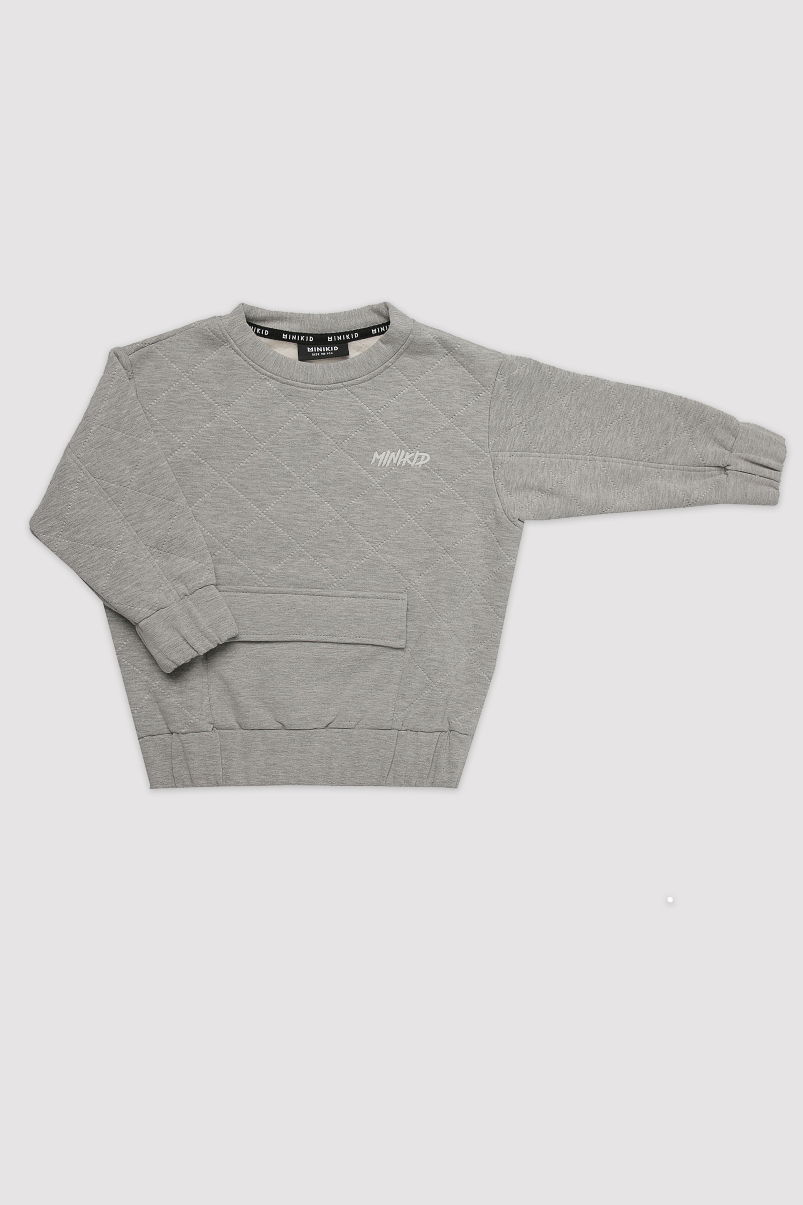 Quilted Grey Sweatshirt