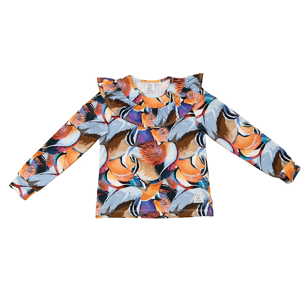 Bee Longsleeve Mandarin Feathers