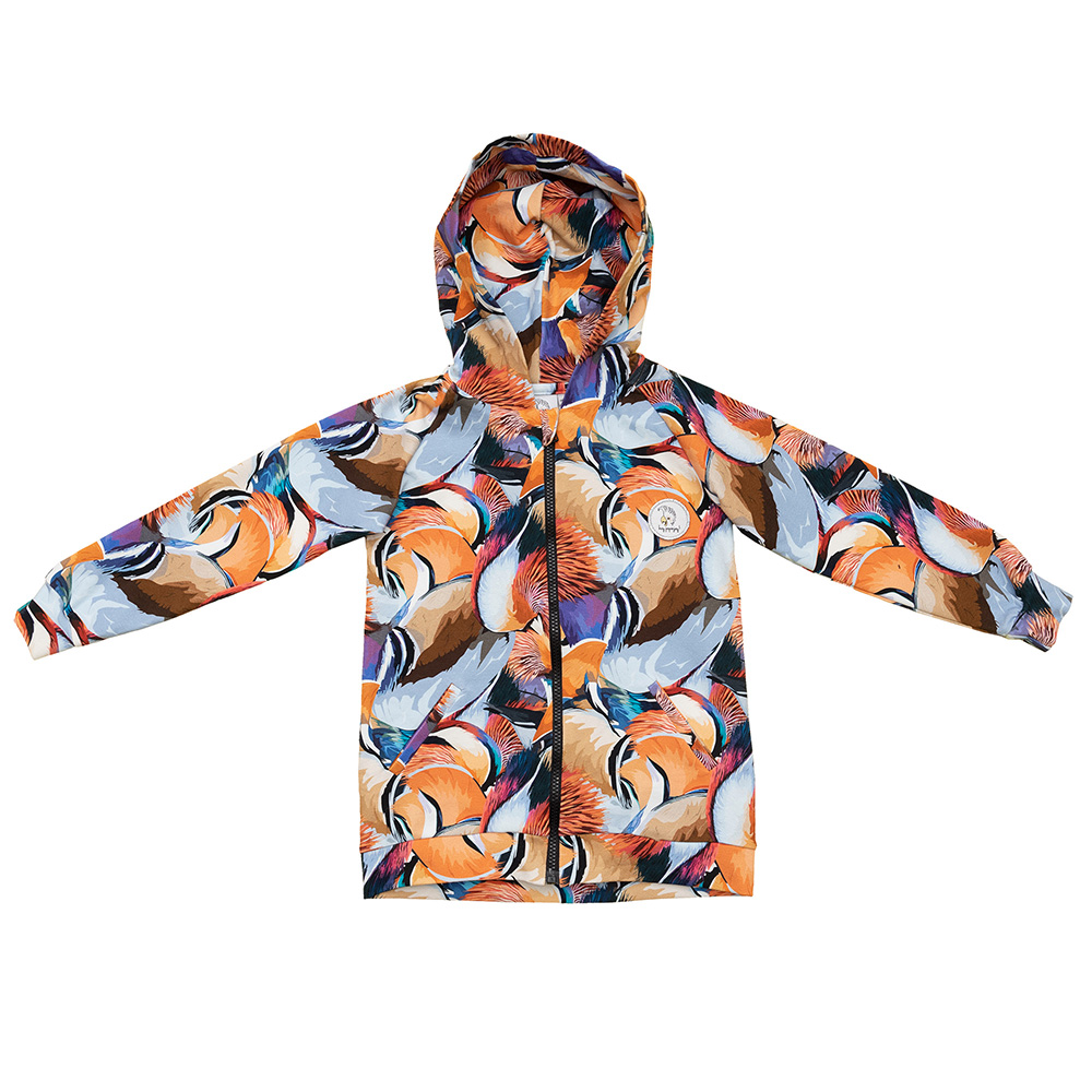 Hoodie with zip Mandarin Feathers