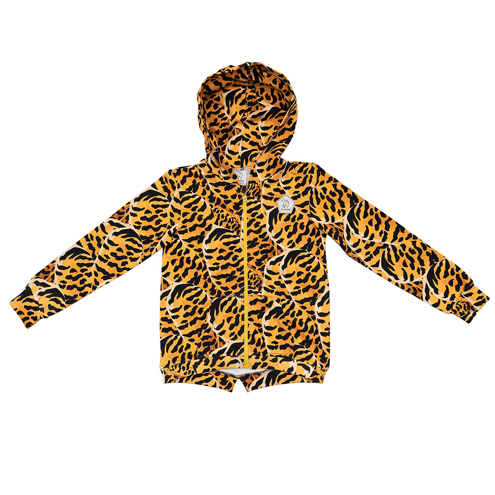 Hoodie with zip Panda Pattern