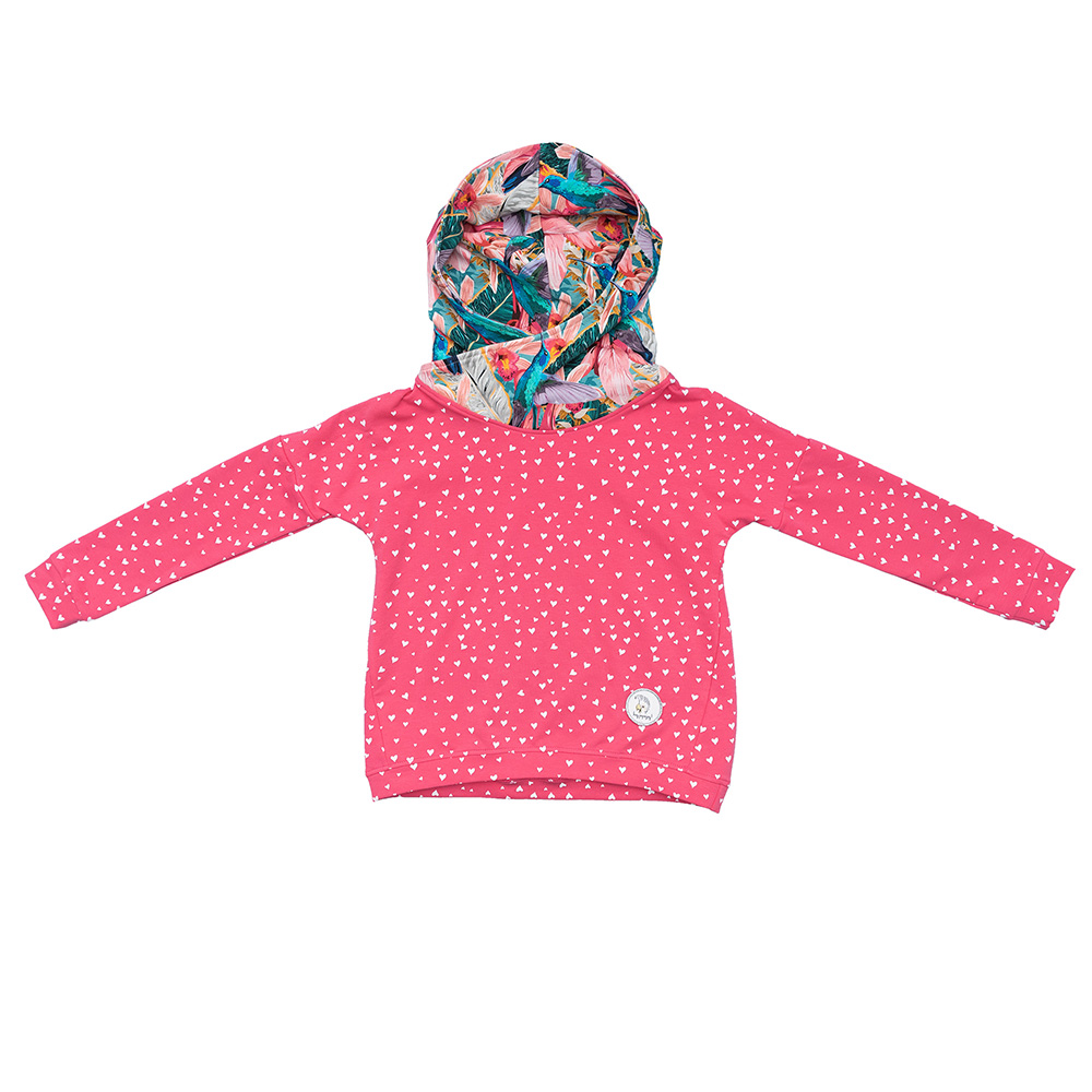 Oversize Hoodie Pink Hearts