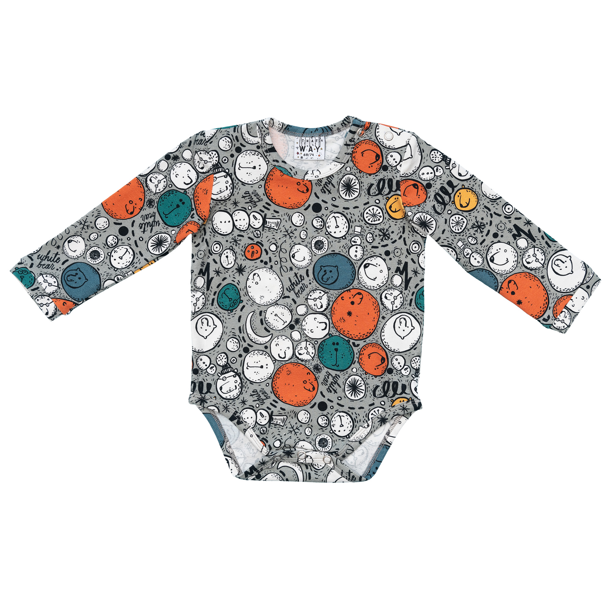 Bodysuit Bears Grey