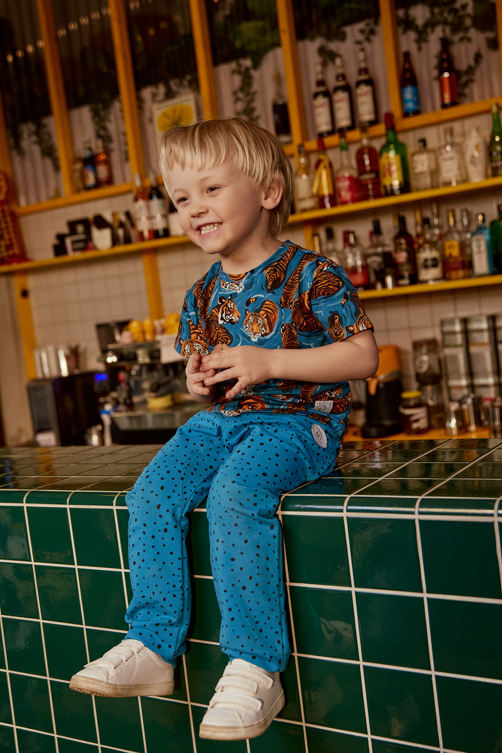 Boksa Pants Petrol Dots