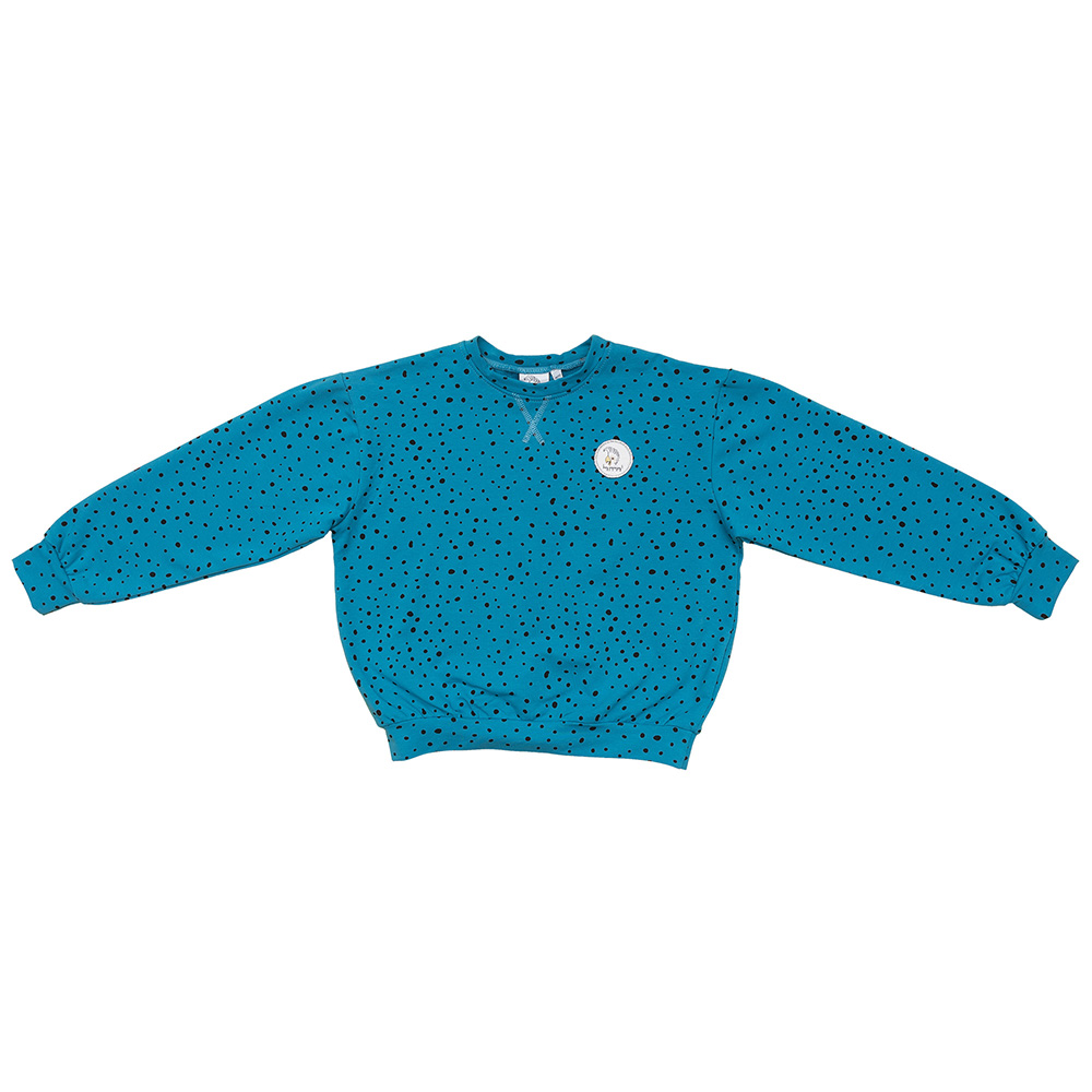 Oversize Sweatshirts Petrol Dots