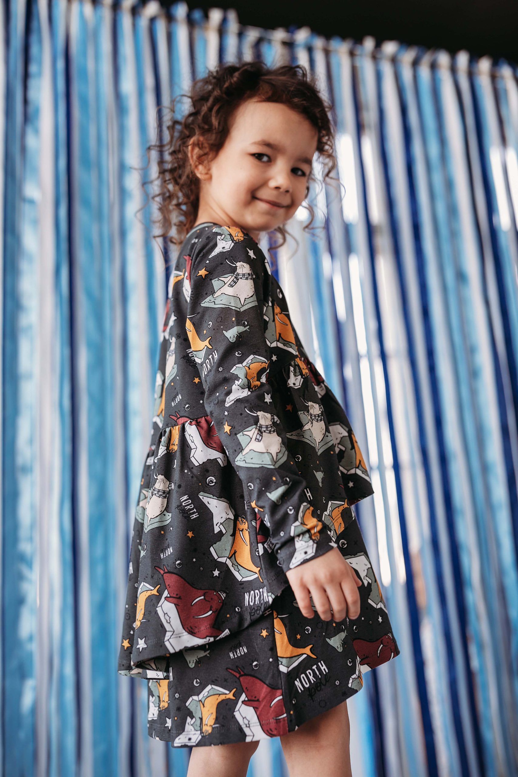 Basquine Dress Sea Lions Graphit