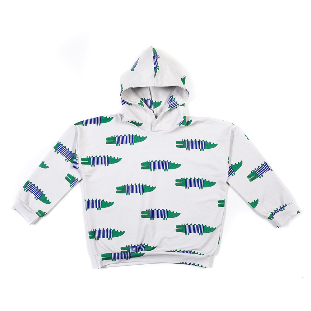 Crocos on Light Grey Hoodie