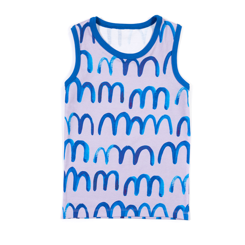 Waves on Lilac Tank Top