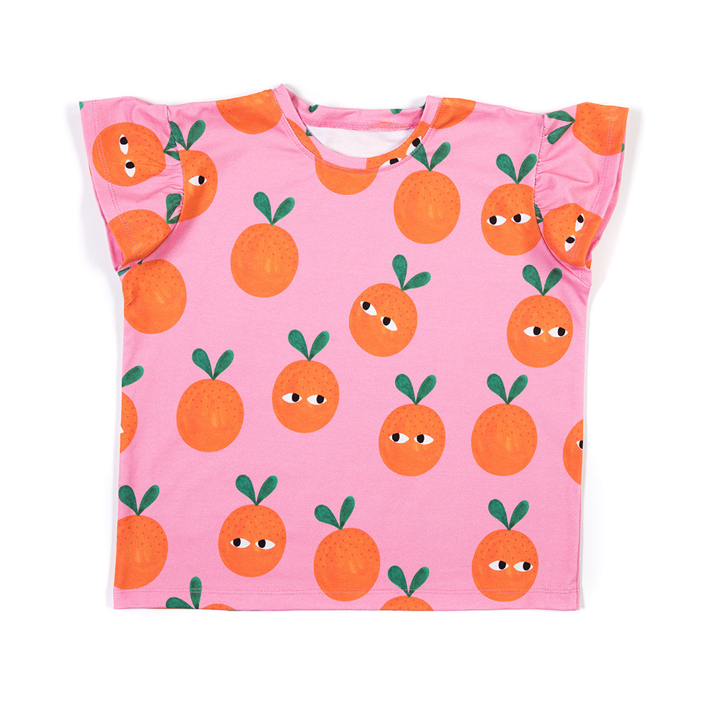 Oranges on Pink Frills T-shirt