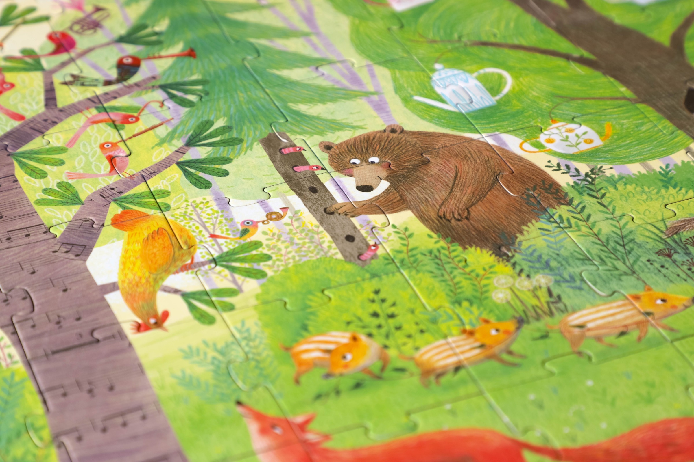 NIGHT AND DAY IN THE FOREST - Reversible 54-piece puzzle