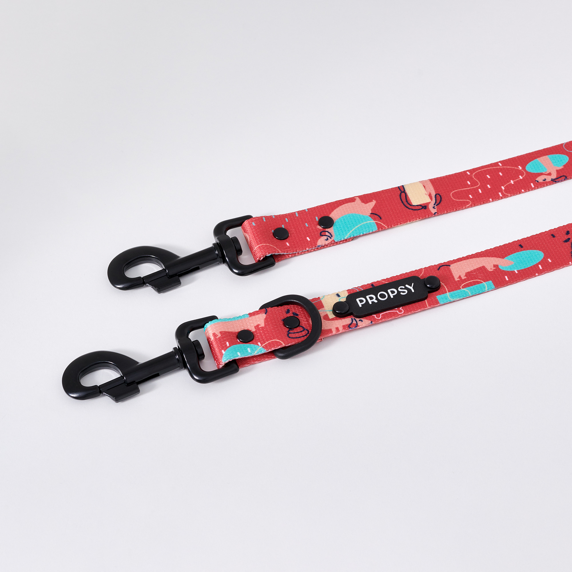 Adjustable leash - Raspberry