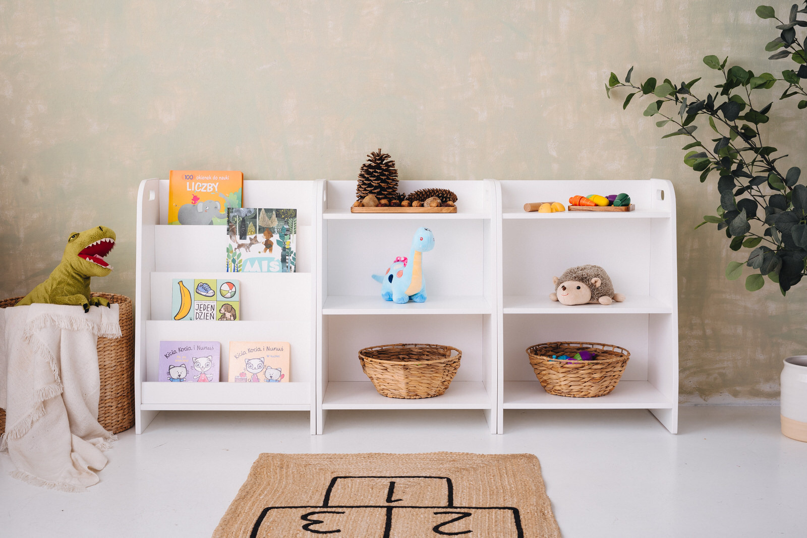 Set Montessori 2xShelf + Bookcase 50cm
