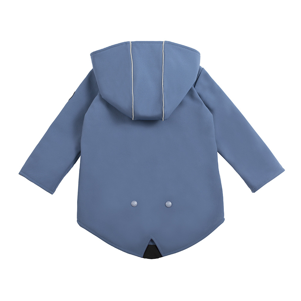 Children's softshell jacket with patent - Blue Jeans