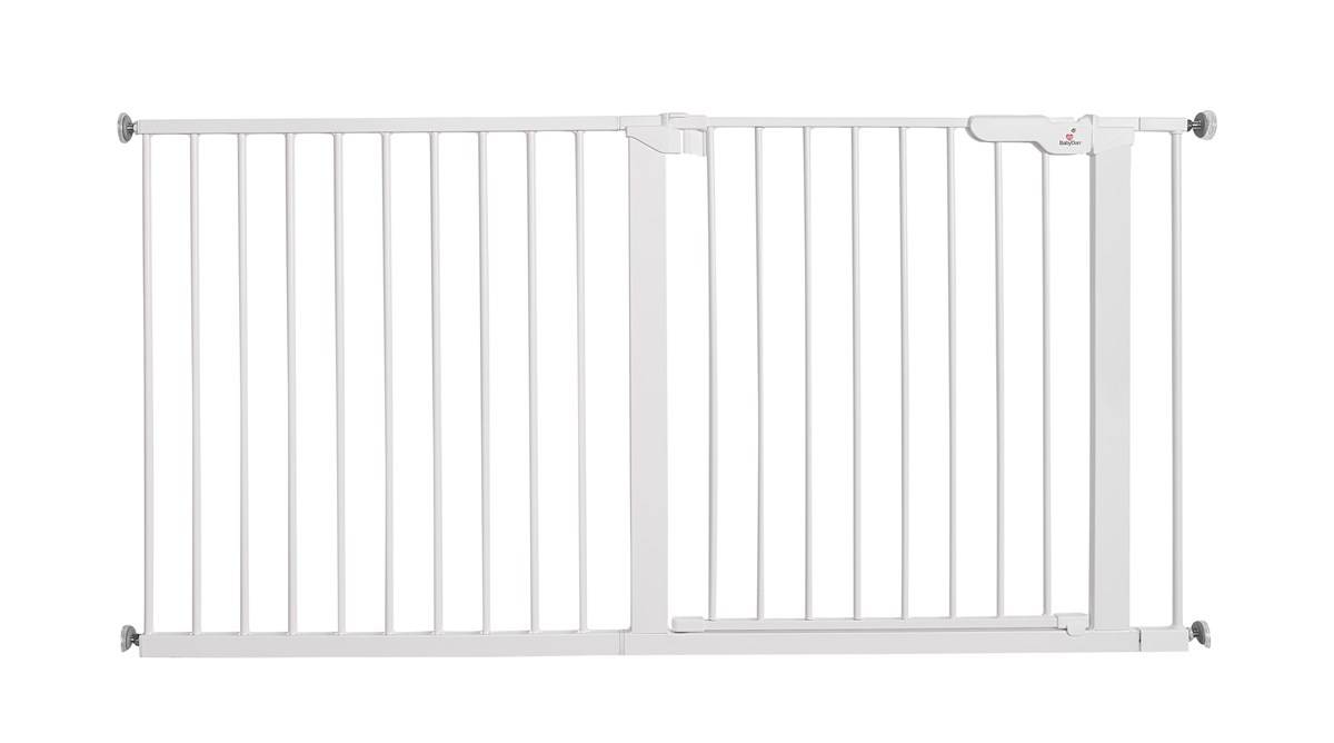 Baby Dan - Premier Safety Gate + 2 extension 7 cm + panel 64.5 cm + 1 extension 14 cm, white