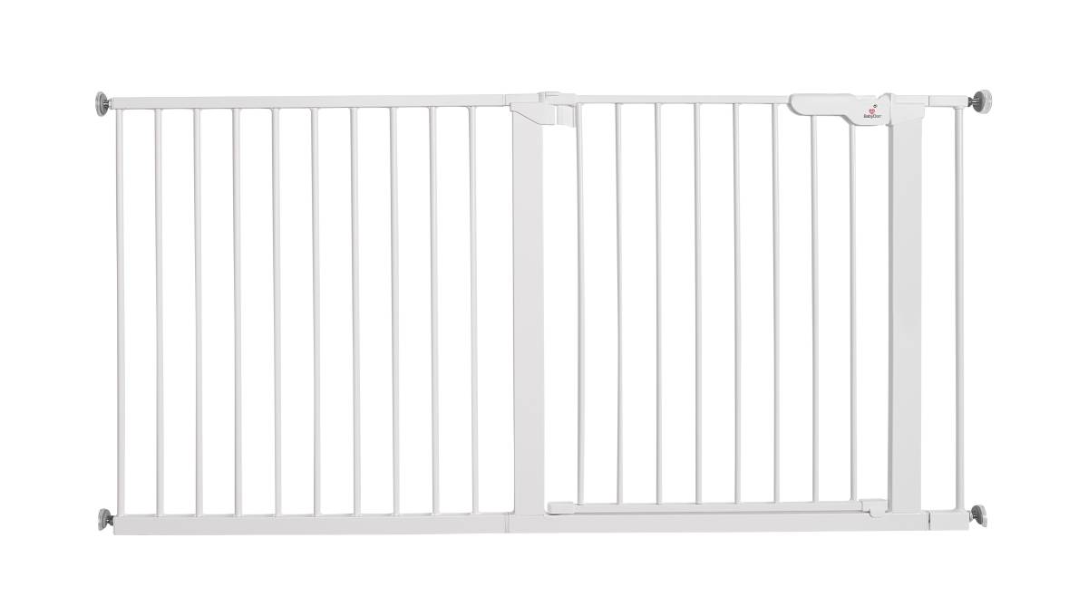 Baby Dan - Premier Safety Gate + 2 extension 7 cm + panel 64.5 cm, white