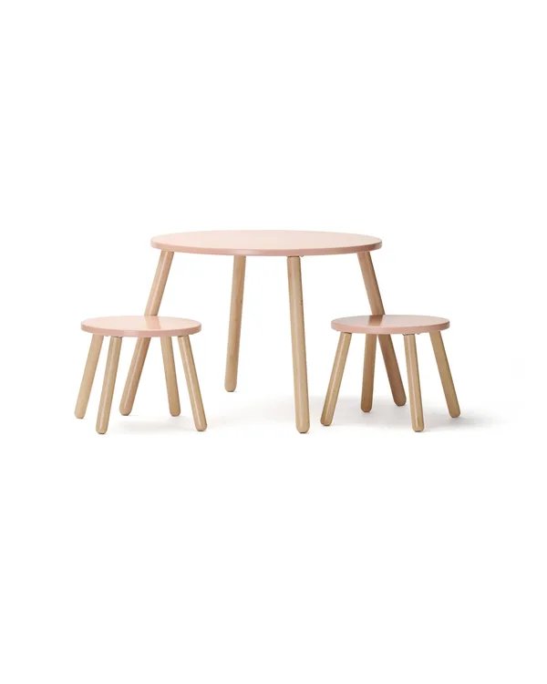 Kid's Concept - Stool and table set - apricot
