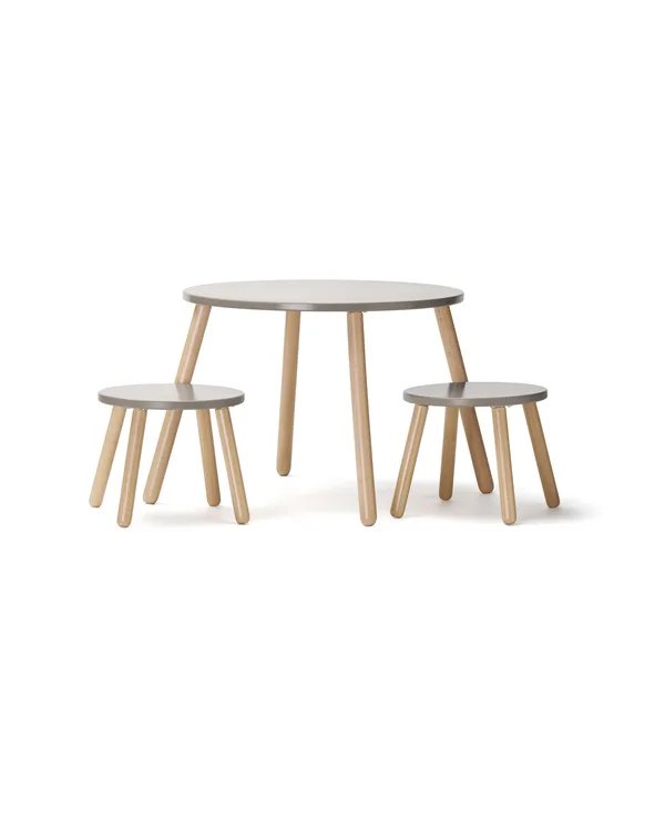 Kid's Concept - Stool and table set - light brown
