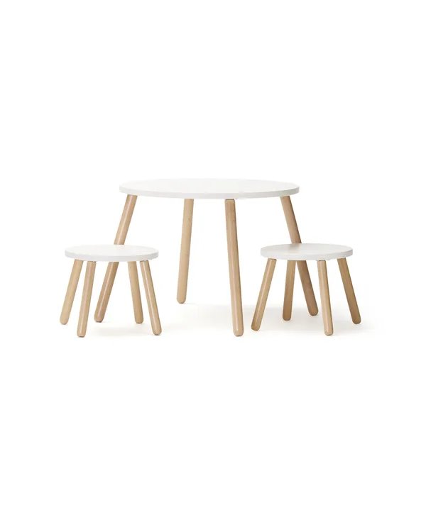 Kid's Concept - Stool and table set - white