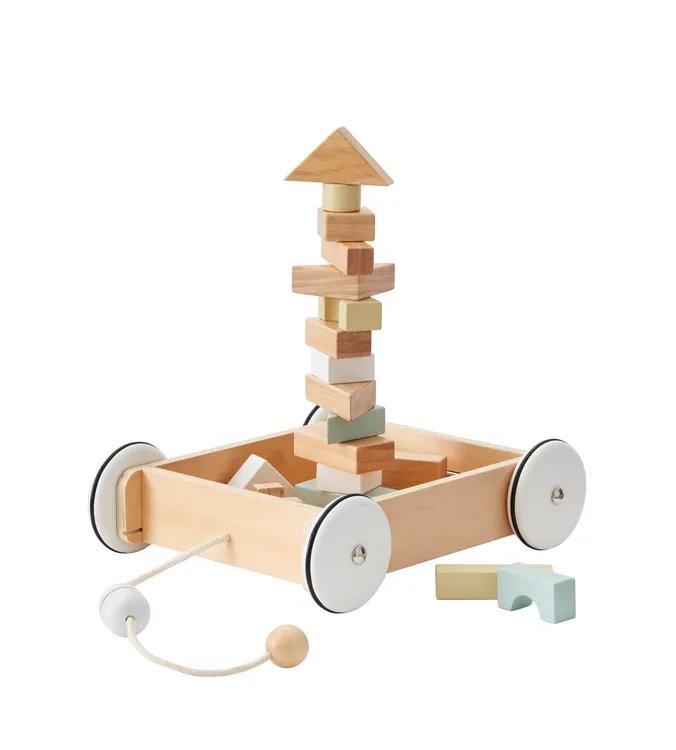 Kid's Concept - Trolley with wooden blocks