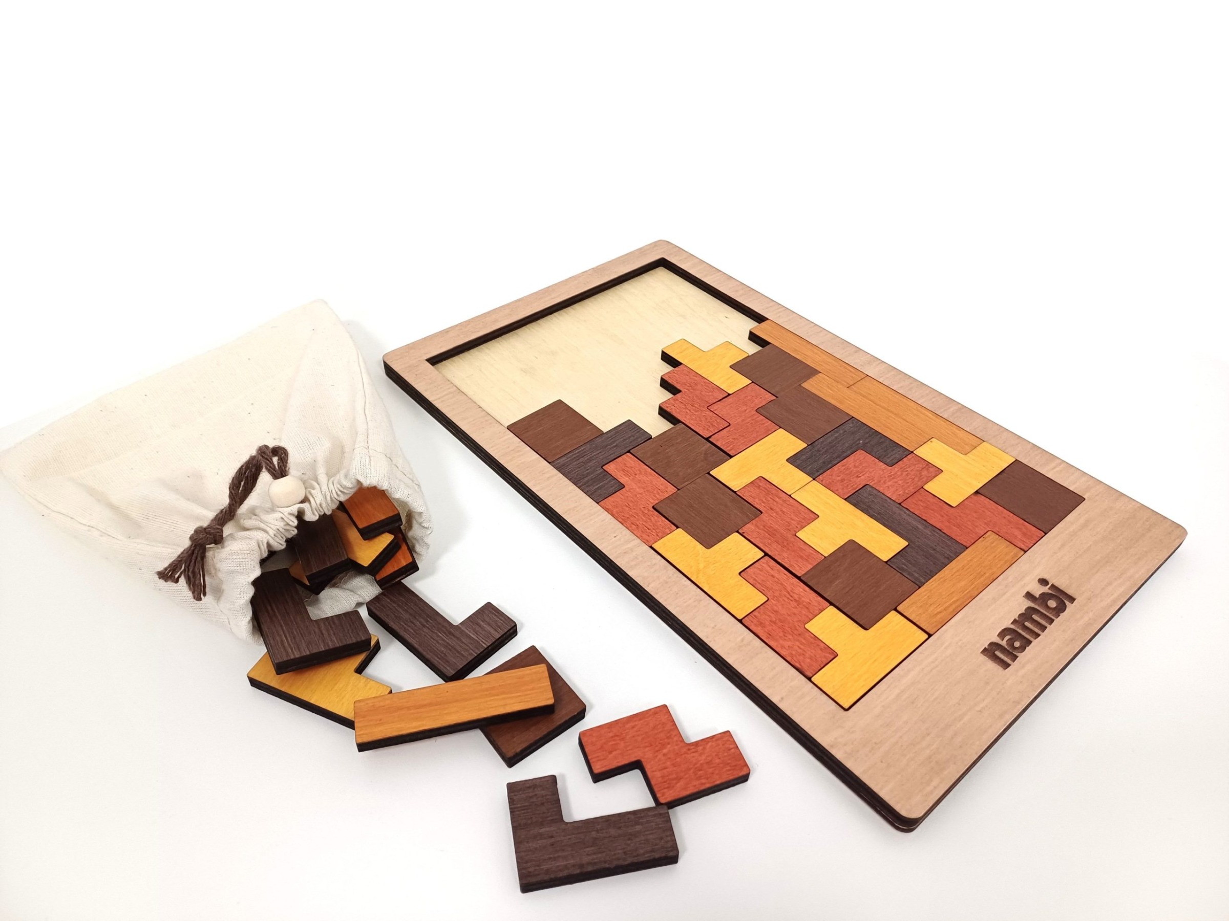 Wooden Logic Game - Tetris