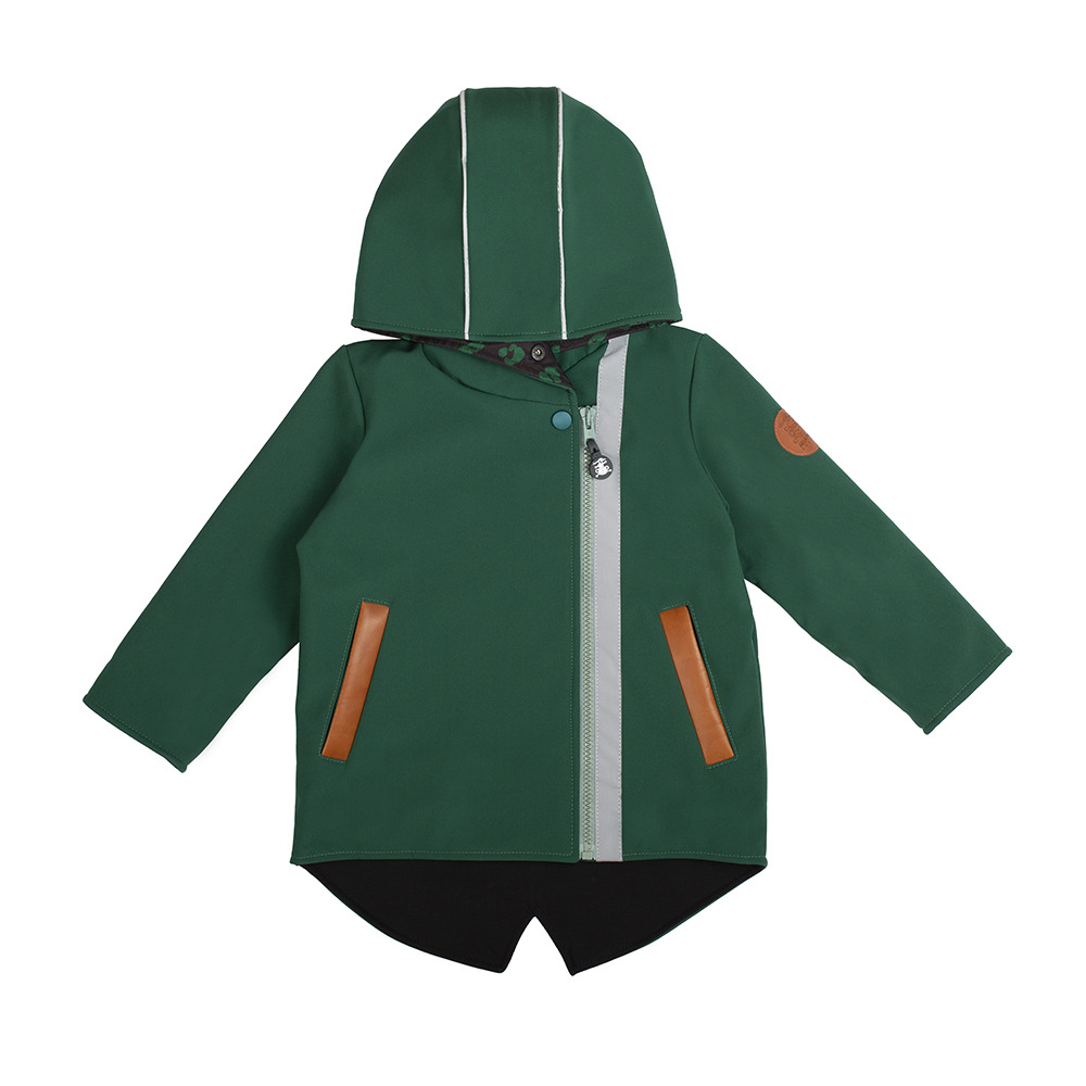 Children's softshell jacket with patent - Forest Scout