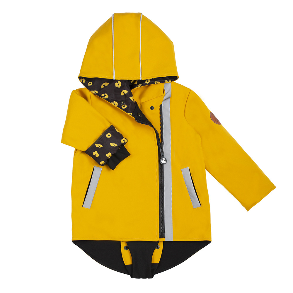 Children's softshell jacket with patent - Honeydew
