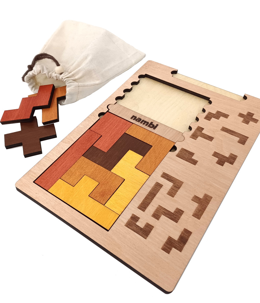 Wooden Logic Game - Pentomino