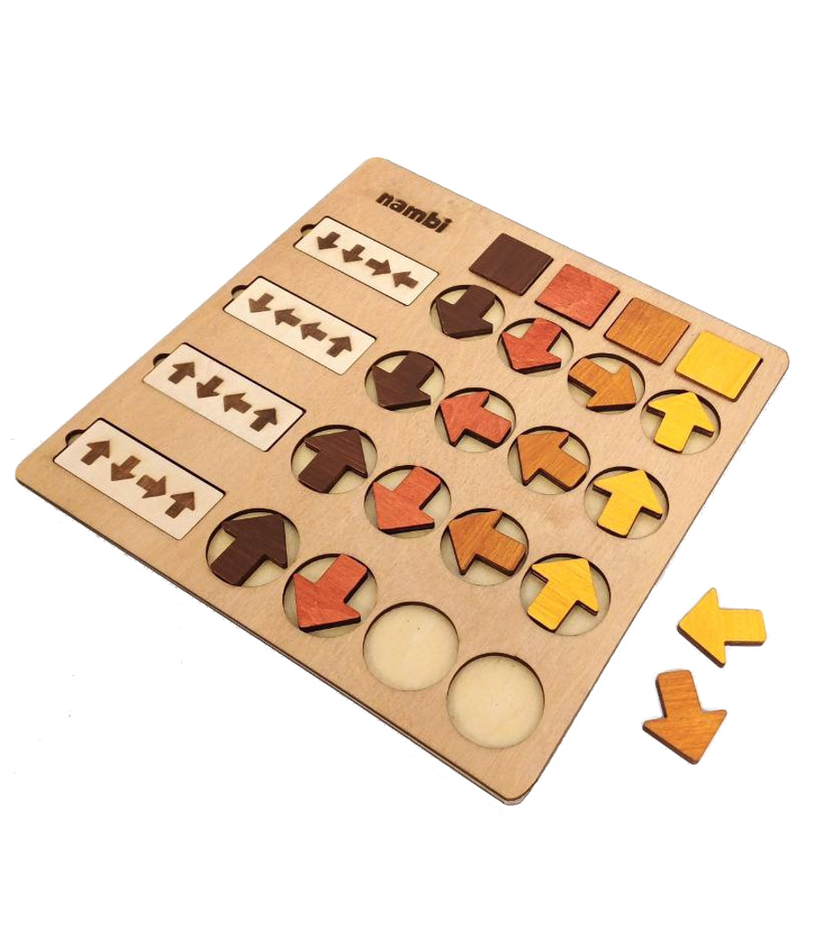 Wooden Logic Game - Arrows