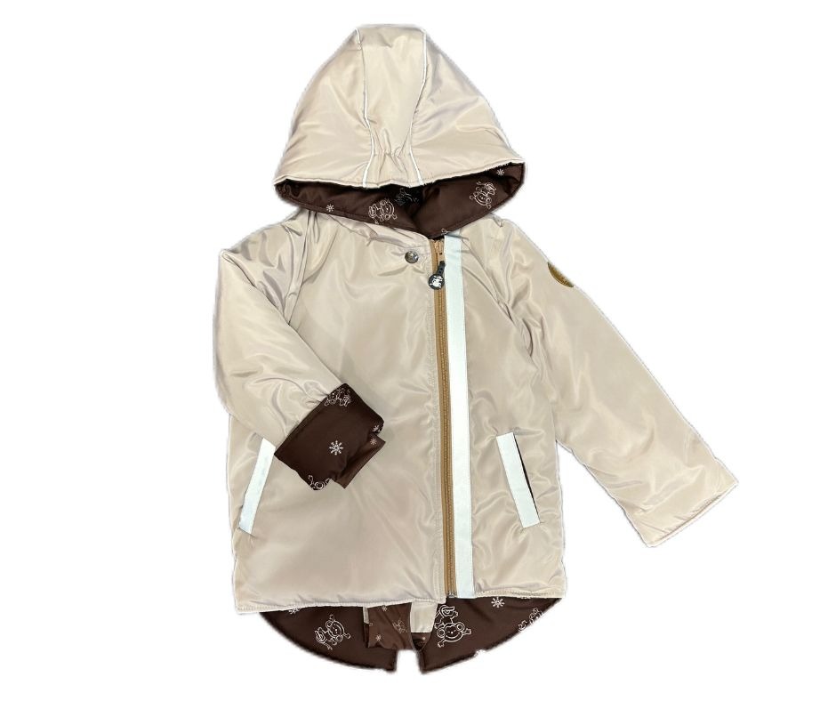 Children's Winter Jacket with Detachable Patent, Creme de la Creme