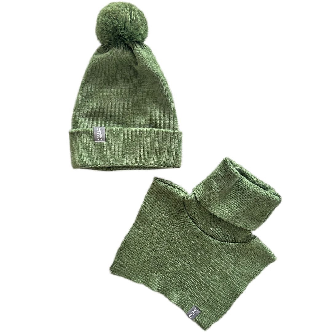 Merino Tube scarf - Forest Moss
